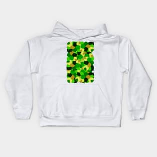 Pattern leaves yellow green Kids Hoodie